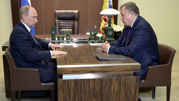 Президент России В.Путин провел рабочую встречу с губернатором Ленинградской области А.Дрозденко
